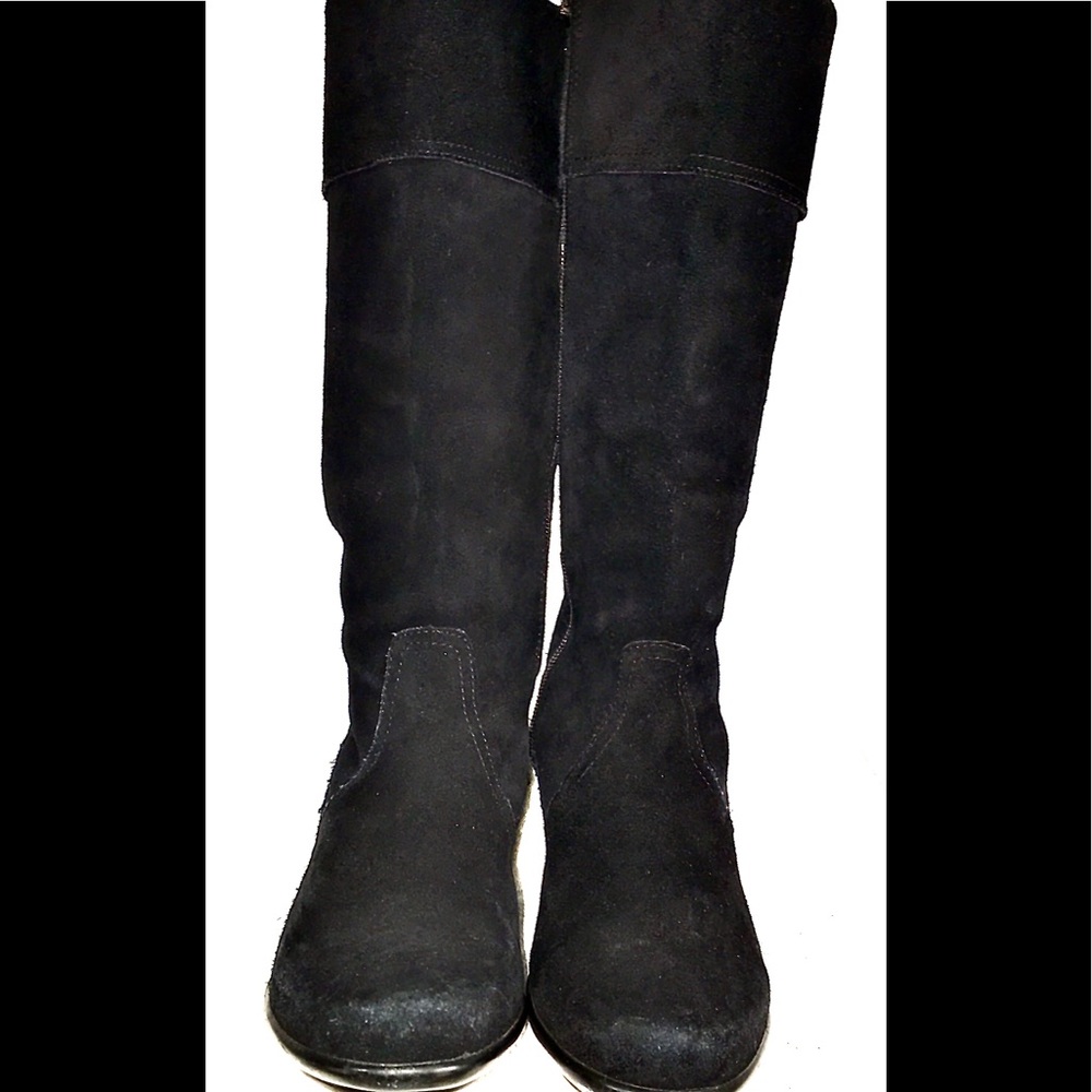 Dansko Risa Suede Zippered Black Boots Size 39